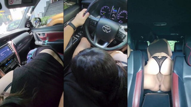 Đang lái xe thì em kéo quần xuống bú cu phải dừng vội bên đường làm nháy