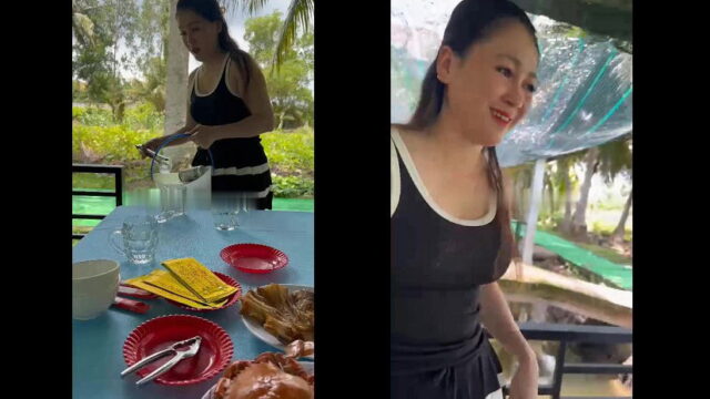 Em nhân viên quán nhậu cho khách vạch quần sờ bướm