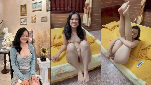 Kẹp vú bướm em nhóp nhép nước còn bắt em nghịch bướm cho anh quay phim