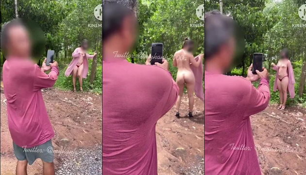 Myhanh2000 cởi đồ phô dâm nhờ chú nông dân chụp ảnh