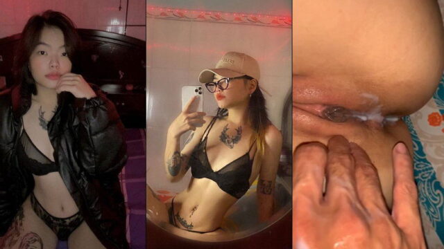 Xuất tinh tràn cả ra ngoài anh còn lấy tay vét lên nhét vào bướm em