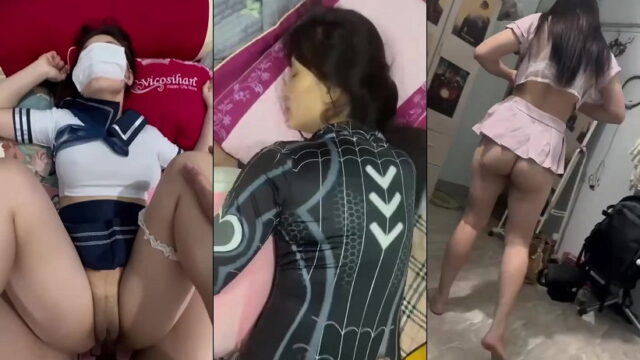 Bộ sưu tập những bộ đồ gợi tình của em người nhện, y tá, nữ sinh, nàng hầu