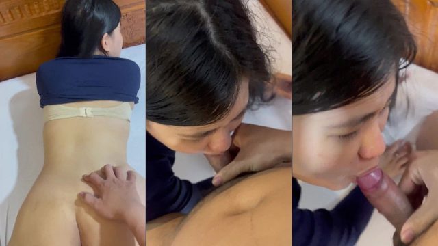 May anh rút kịp xuất tinh vào miệng em mà em nuốt không hết rớt cả ra ngoài